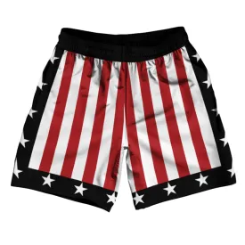 Black, Red and White Champ Athletic Running Fitness Exercise Shorts 7" Inseam Shorts Made In USA