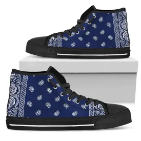 Blue Bandana Crip Cuzz High Top Sneakers