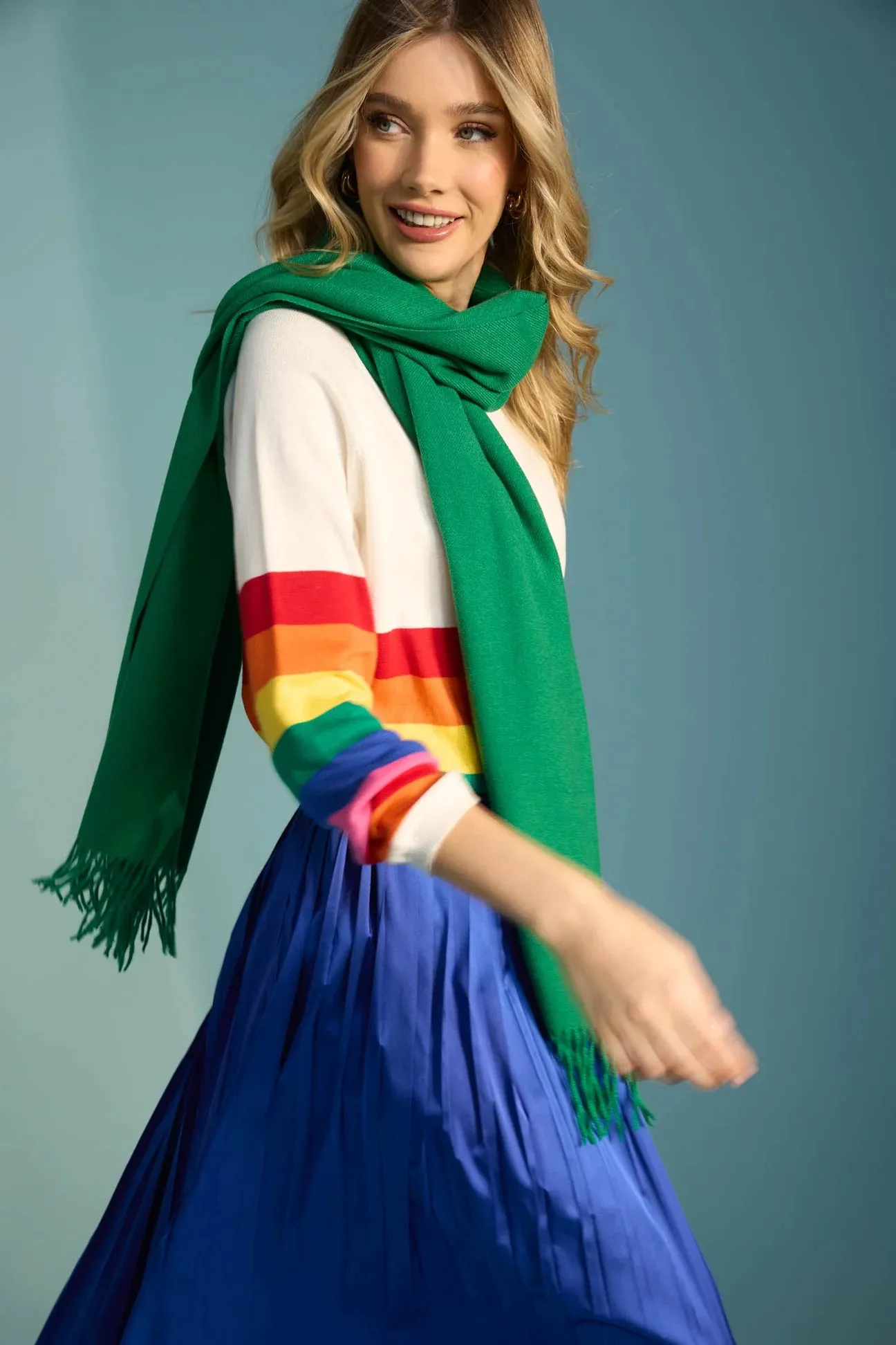 FLORIDA STRIPE JUMPER- RAINBOW