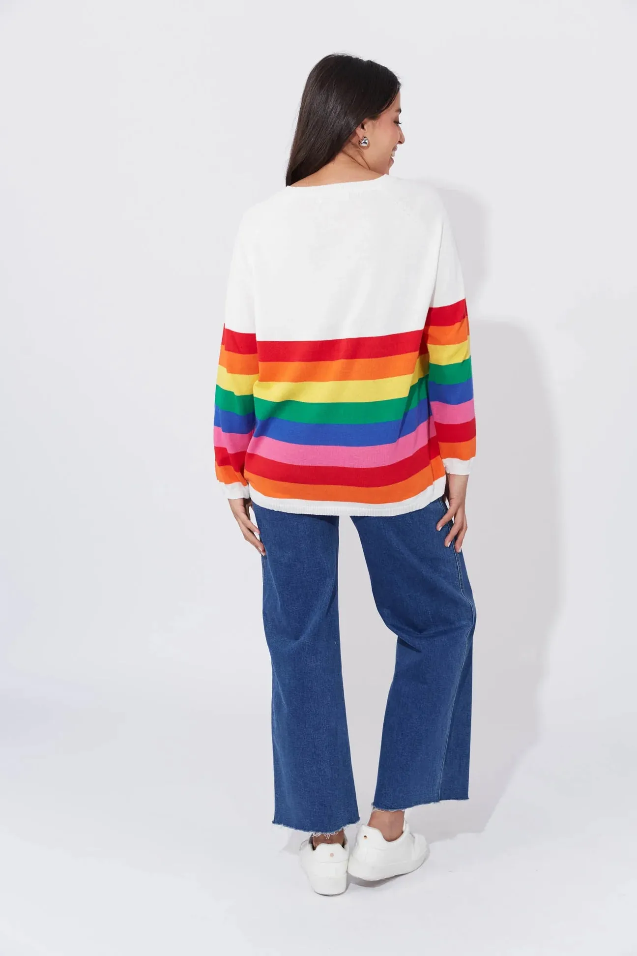 FLORIDA STRIPE JUMPER- RAINBOW