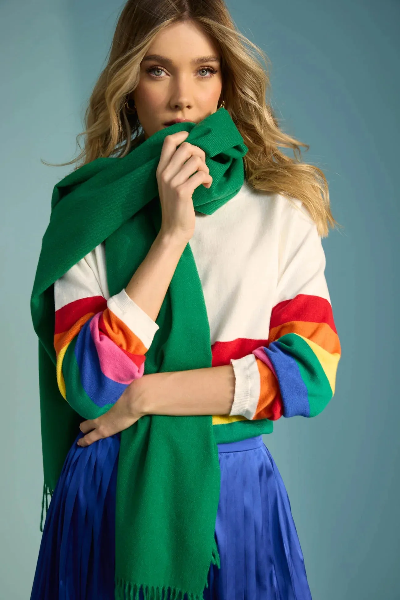 FLORIDA STRIPE JUMPER- RAINBOW