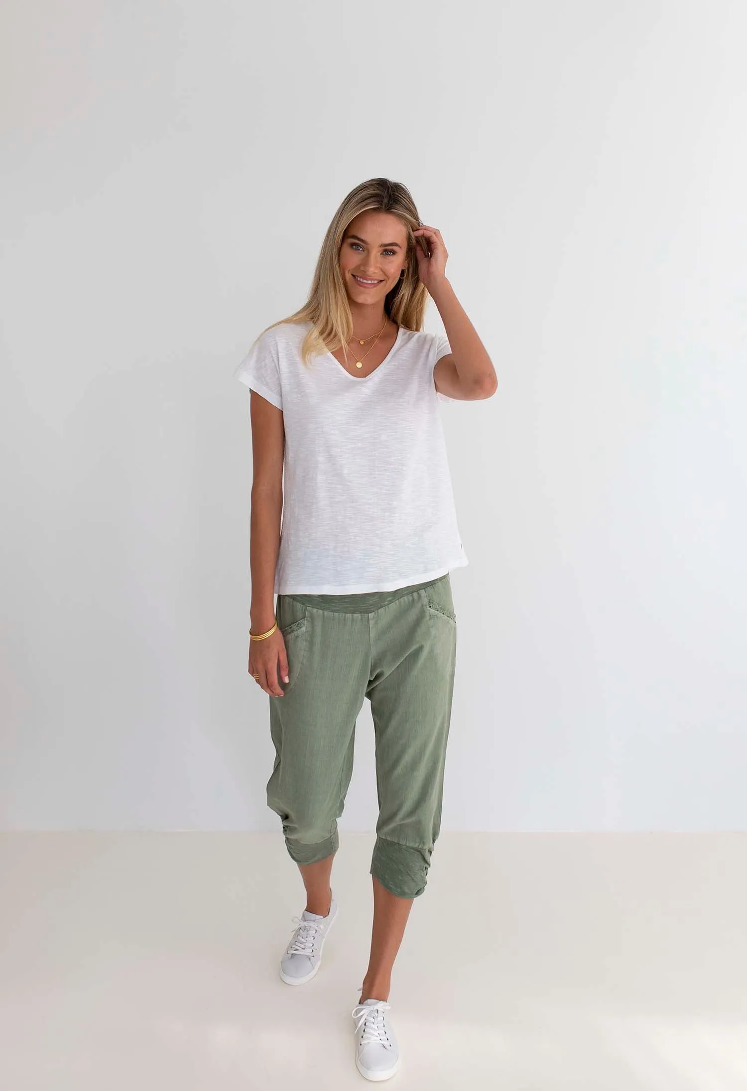 Must Have V Neck Tee - White