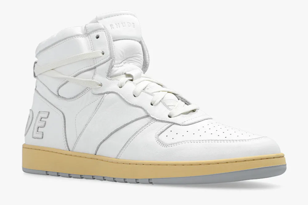 Rhude New Men's High Top Sneakers Shoes In White