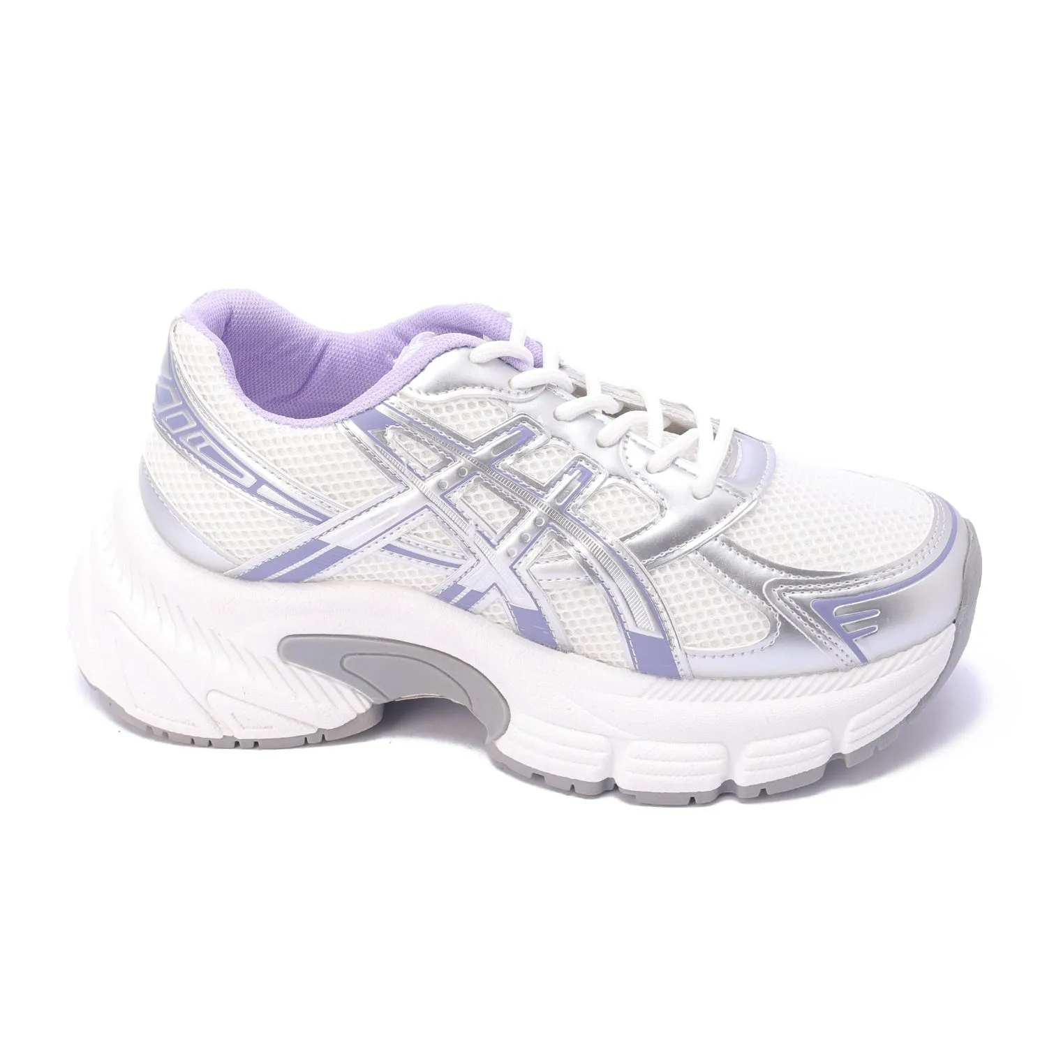 Silver Shadow Retro Running Sneakers-Purple