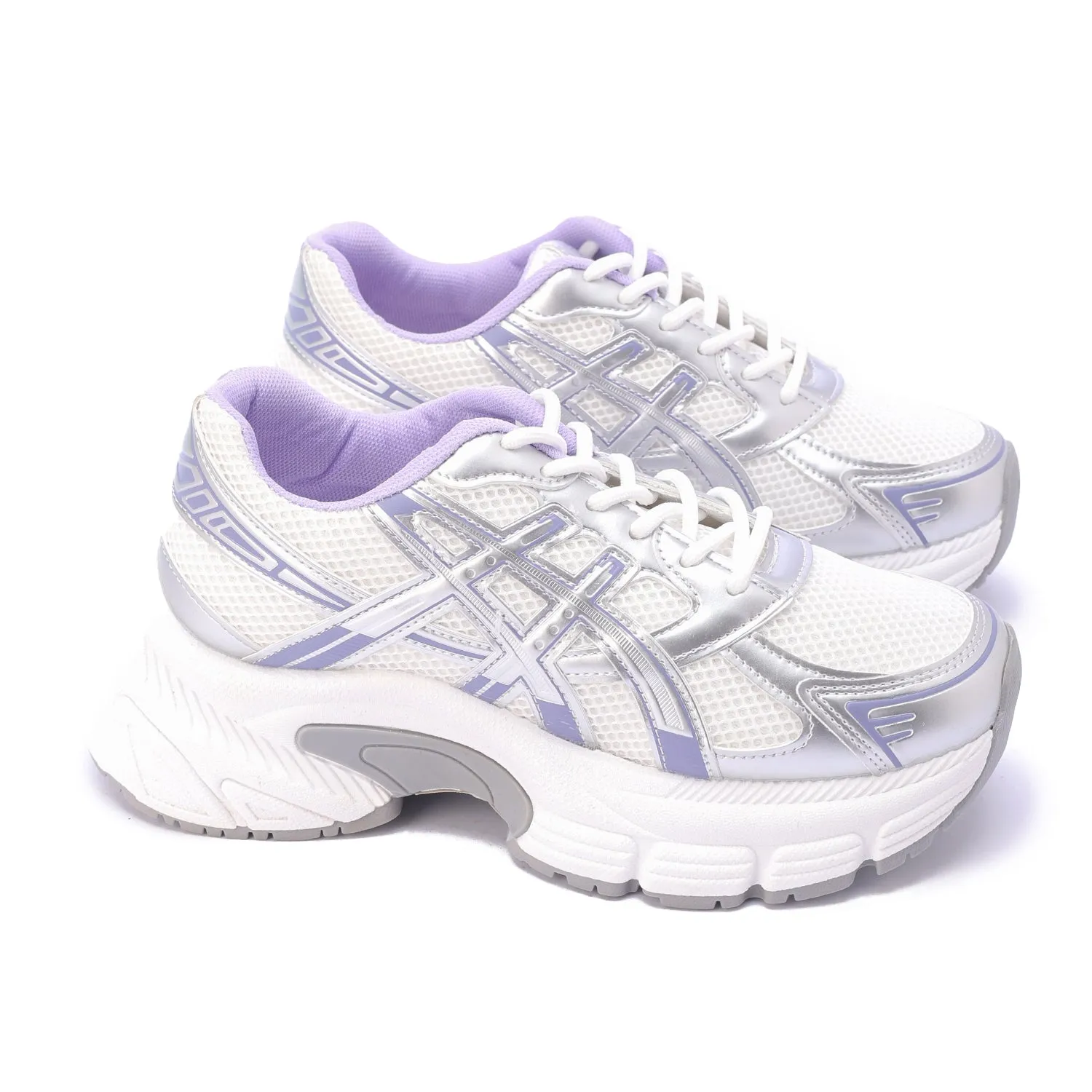 Silver Shadow Retro Running Sneakers-Purple