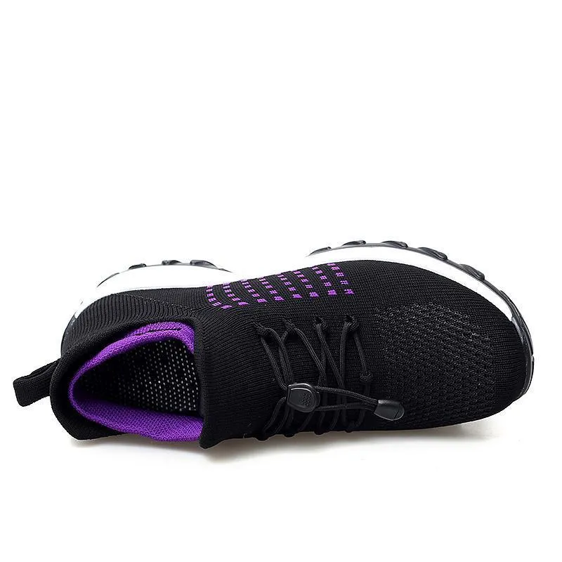 Women's Comfortable Flying Woven Increased Heel Sneakers