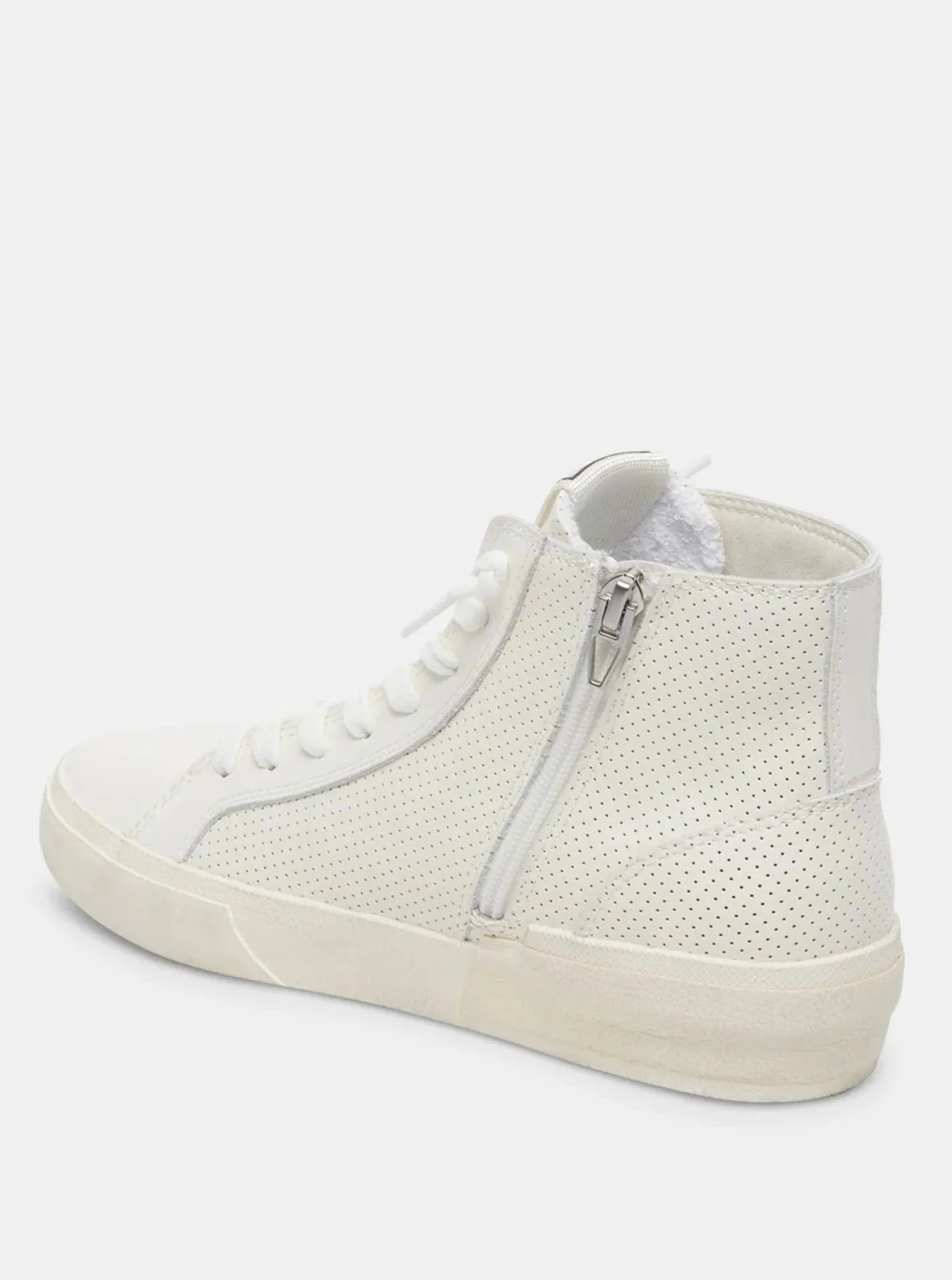 Zohara Perforated Leather Footwear [White-VZOHARA0]