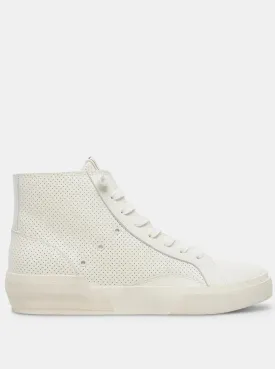 Zohara Perforated Leather Footwear [White-VZOHARA0]