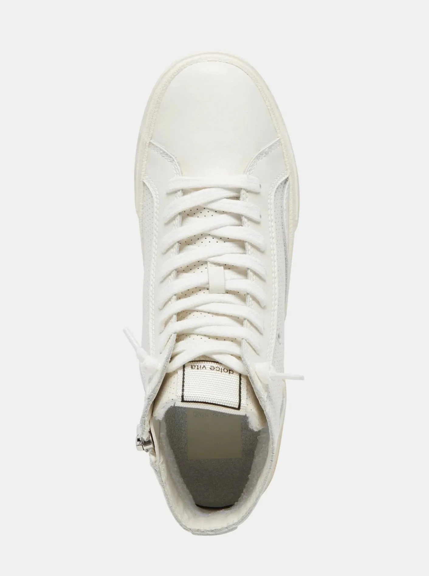 Zohara Perforated Leather Footwear [White-VZOHARA0]