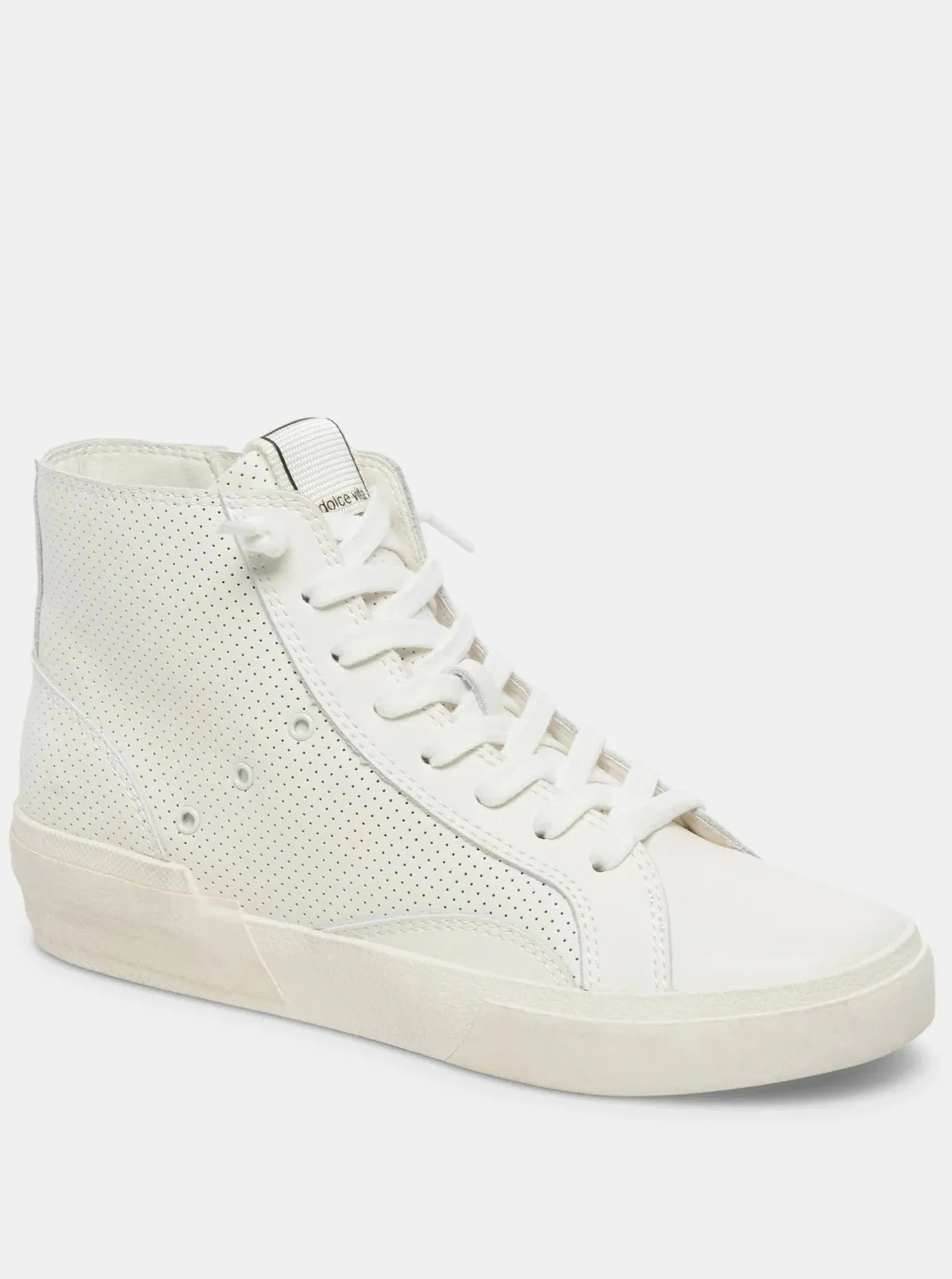 Zohara Perforated Leather Footwear [White-VZOHARA0]