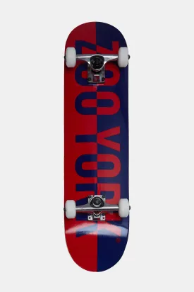 Zoo York Red & Blue Split Logo Skateboard 7.75"